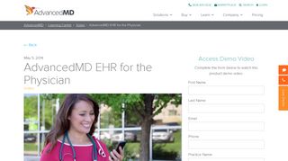 AdvancedMD EHR for the Physician - AdvancedMD
