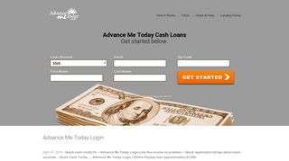 Advance Me Today Login | Online Payday loan approximately $1,500