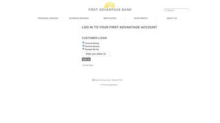 Log In to your First Advantage Account - First Advantage Bank