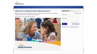 Back-Up Care Advantage - Bright Horizons