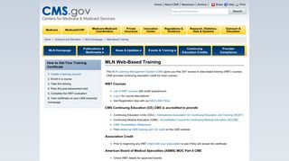 Web-Based Training - Centers for Medicare & Medicaid Services