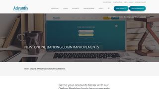 New: Online Banking Login Improvements › Advantis Credit Union