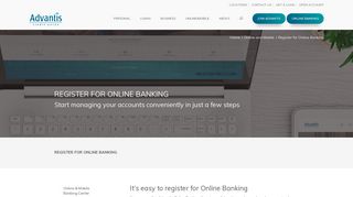 Register for Online & Mobile Banking with Advantis Credit Union