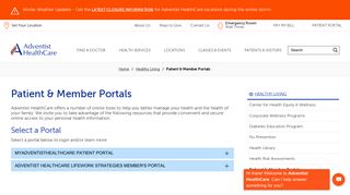 Patient & Member Portals - Adventist HealthCare