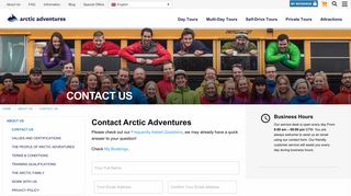 Contact Us: Bookings & Queries | Arctic Adventures