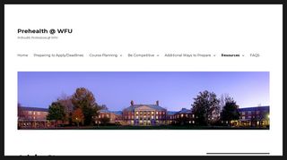 AdviseStream – Prehealth @ WFU - Wake Forest College