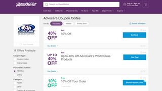 40% Off Advocare Coupon, Promo Codes - RetailMeNot