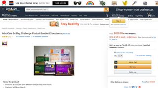 AdvoCare 24 Day Challenge Product Bundle (Chocolate) - Amazon.com