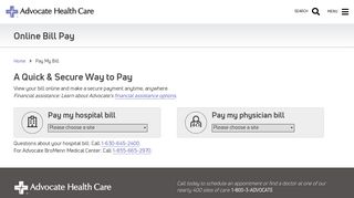 Pay My Bill | Advocate Health Care | Chicago Illinois (IL)