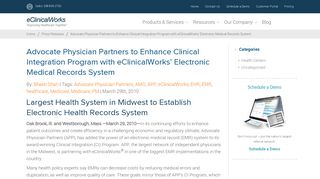 Advocate Physician Partners with eCW - eClinicalWorks