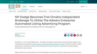 NP Dodge Becomes First Omaha Independent Brokerage To Utilize ...
