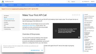 Make Your First API Call | AdWords API | Google Developers