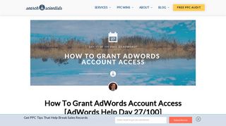 How to Grant AdWords Account Access [Day 27/100 of AdWords Help]