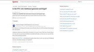 Is the PTC site AdzBazar genuine and legal? - Quora