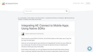 AE Support Docs & Help Centre - Integrating AE Connect to Mobile ...