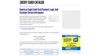 American Eagle Credit Card Payment, Login, and Customer Service ...