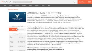 American Eagle Outfitters - MyPoints: Your Daily Rewards Program