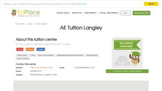 AE Tuition Langley - Tuition Details Page