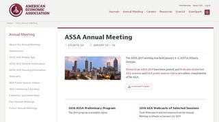 ASSA Annual Meeting - American Economic Association