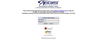 Aegis Site Login - Aegis Sciences Corporation