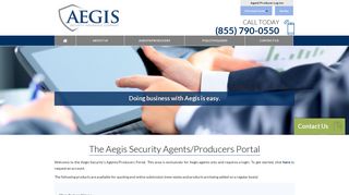 Agents/Producers Portal Set-Up - AEGIS - Aegis Security Insurance ...