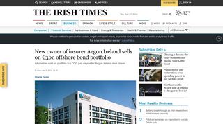 New owner of insurer Aegon Ireland sells on €3bn offshore bond ...