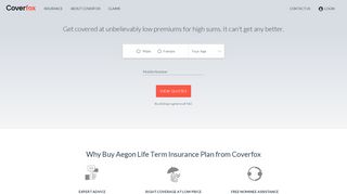 Aegon Life Term Insurance - Coverfox.com