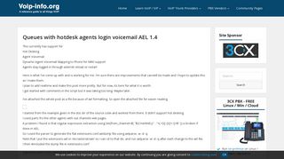 Queues with hotdesk agents login voicemail AEL 1.4 - VoIP-Info
