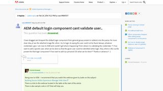 AEM default login component cant validate user.. | Adobe Community ...
