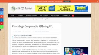 Create Login Component in AEM using HTL | AEM CQ5 Tutorials
