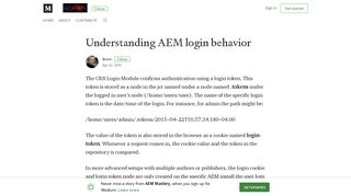 Understanding AEM login behavior – AEM Mastery
