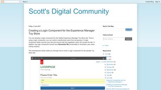 Scott's Digital Community: Creating a Login Component for the ...