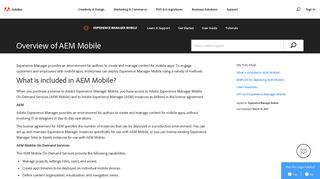 Overview of AEM Mobile - Adobe Help Center