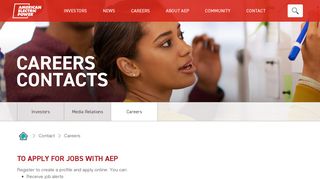 Careers Contact at AEP - AEP.com