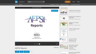 AEPSi Reports - SlideShare