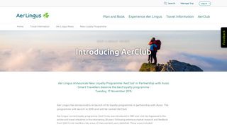 New Loyalty Programme - Aer Lingus