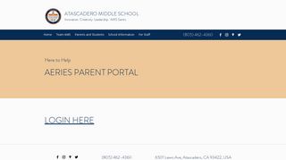 Aeries Parent and Student Portal | Atascadero Middle School