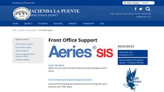 Front Office Support - Hacienda La Puente Unified School District