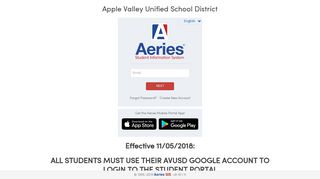 students must use their avusd google account to login ... - Aeries: Portals