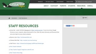 Staff Resources | Greentree Elementary
