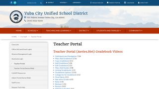 Yuba City Unified School District - Teacher Portal