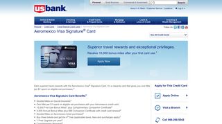 Aeromexico Visa Signature® Credit Card | U.S. Bank