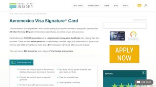 Aeromexico Visa Signature® Card - Credit Card Insider