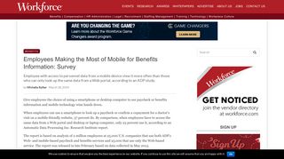 Employees Making the Most of Mobile for Benefits Information: Survey ...