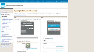 American Education Services - Signing In to Account Access