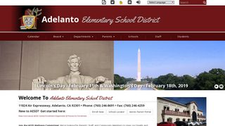 Adelanto Elementary School District: Home