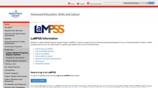 LaMPSS | Advanced Education, Skills and Labour