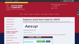 Employee Quick Start Guide for AESOP - South Bend Community ...