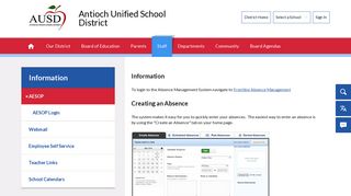 Information / AESOP - Antioch Unified School District