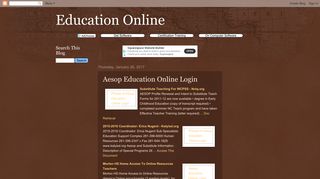 Education Online: Aesop Education Online Login